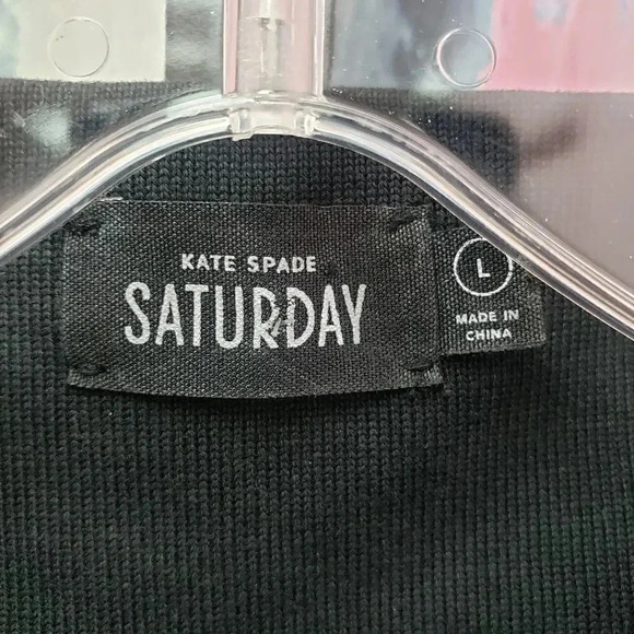 Kate Spade Saturday Black Boat Neck Sweater - Picture 3 of 4